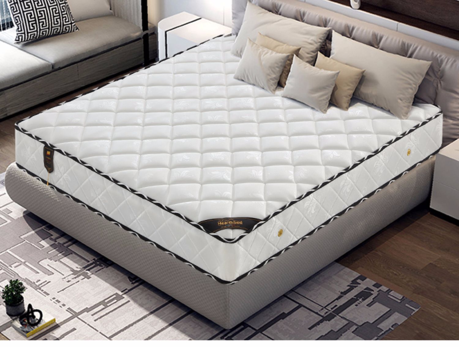 Buy Simmons spring mattress 20cm thick cushioned coconut palm hard dualuse rental economy 1.8m