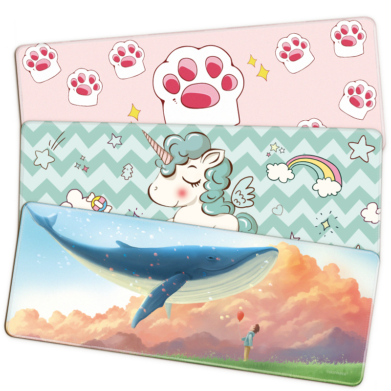 Mouse pad extra-large size lovely female Cartoon ins to work in an office game Wristband have more cash than can be accounted for thickening customized desktop Keyboard pad