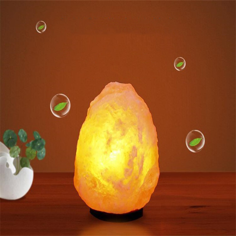 Buy Free mail Natural Himalayan crystal rose salt lamp feng shui light