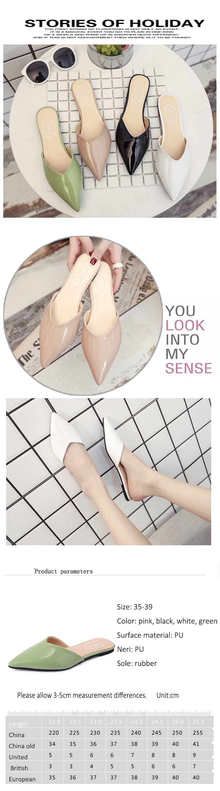 slipper female summer 2021 new pattern Baotou Flat heel Lazy man Sandals shoes Flat bottom Sharp point fashion Wear out Half slippers