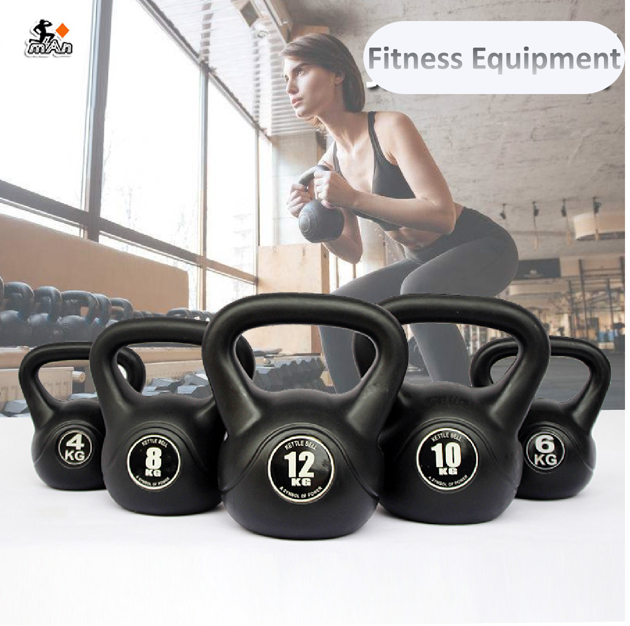solid Kettlebell Bodybuilding household man ma'am dumbbell pot dumbbell 4 / 6 / 8 / 10 kg . 12KG Special clearance