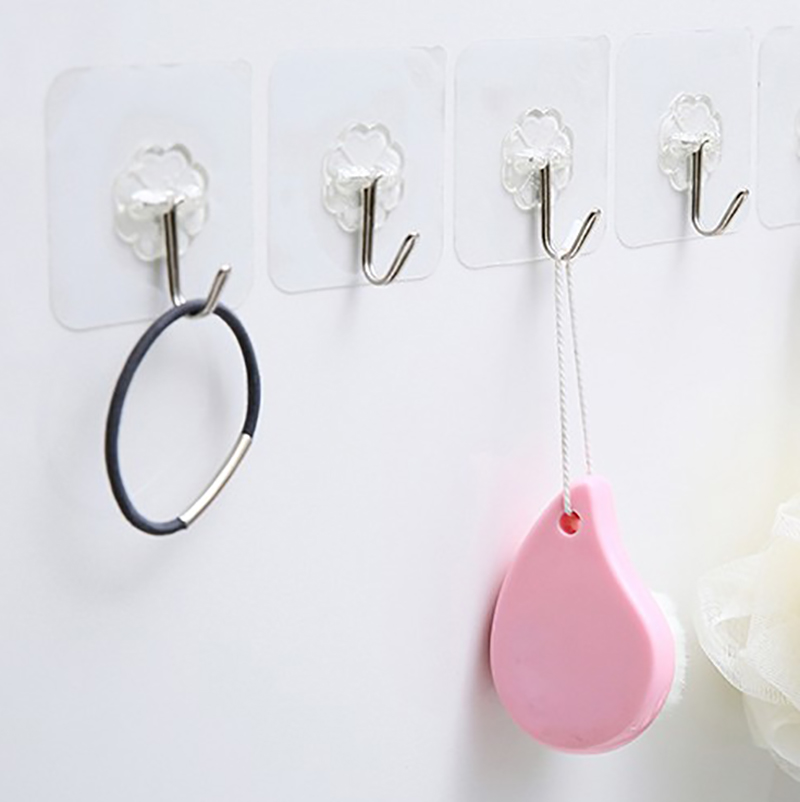 Buy Hook unmarked free nail strong sticky hook kitchen bathroom