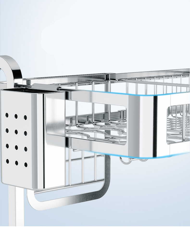 kitchen stainless steel water tank Shelf Dish rack tool carrier Drain rack household kitchen Storage rack bowls and chopsticks Water filter rack