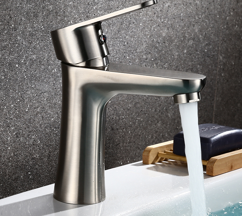 304 stainless steel water tap increase in height Single cold basin household TOILET wash hands Wash basin Cold and hot Basin Faucet