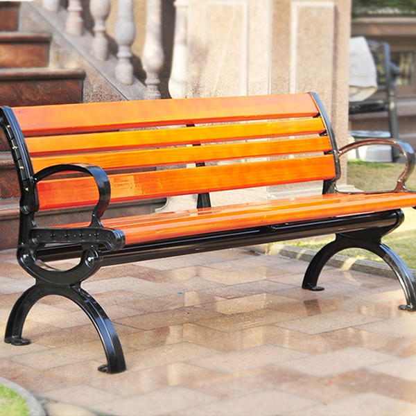 Buy Park chair outdoor backbench bench iron leisure long strip outdoor