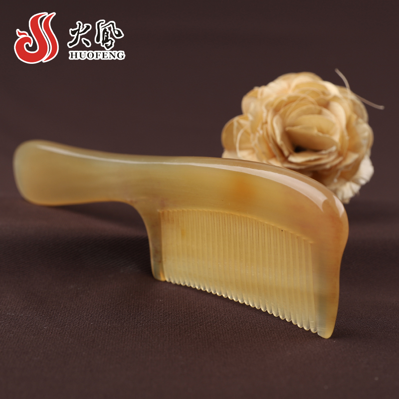 ox horn comb yak natural genuine long hair massage scalp meridians electrostatic anti gift wooden comb sandalwood