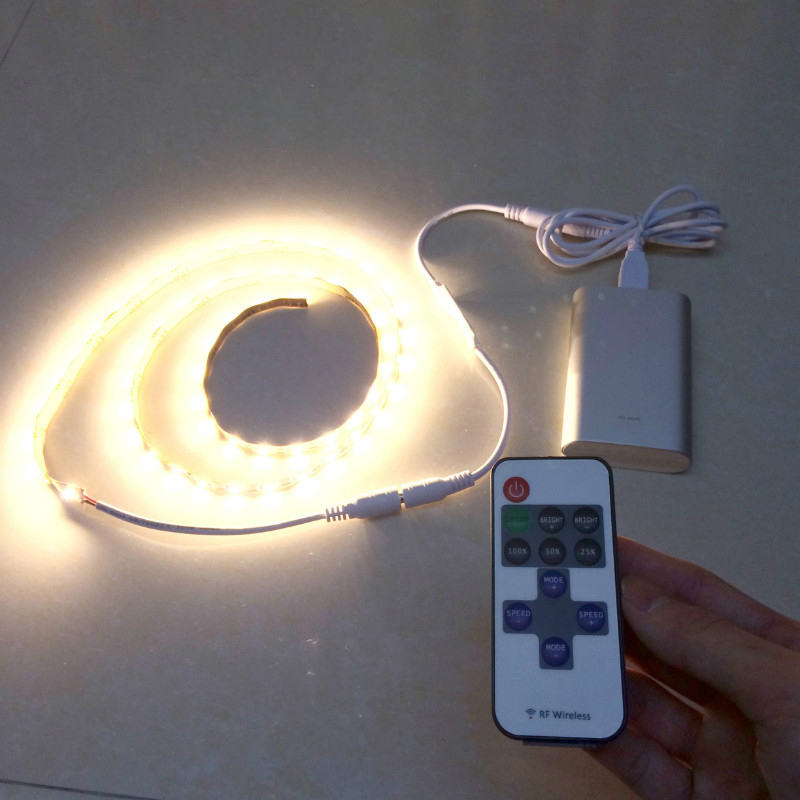 Buy led remote control usb light with battery box breathing light strip