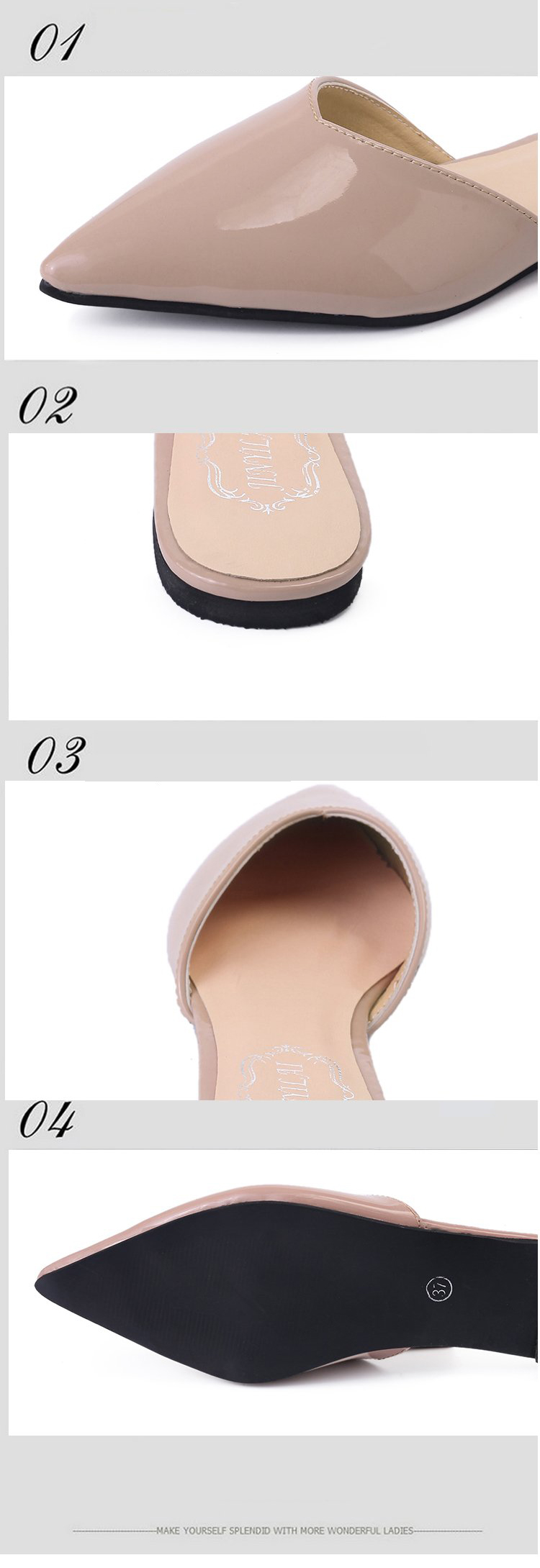 slipper female summer 2021 new pattern Baotou Flat heel Lazy man Sandals shoes Flat bottom Sharp point fashion Wear out Half slippers