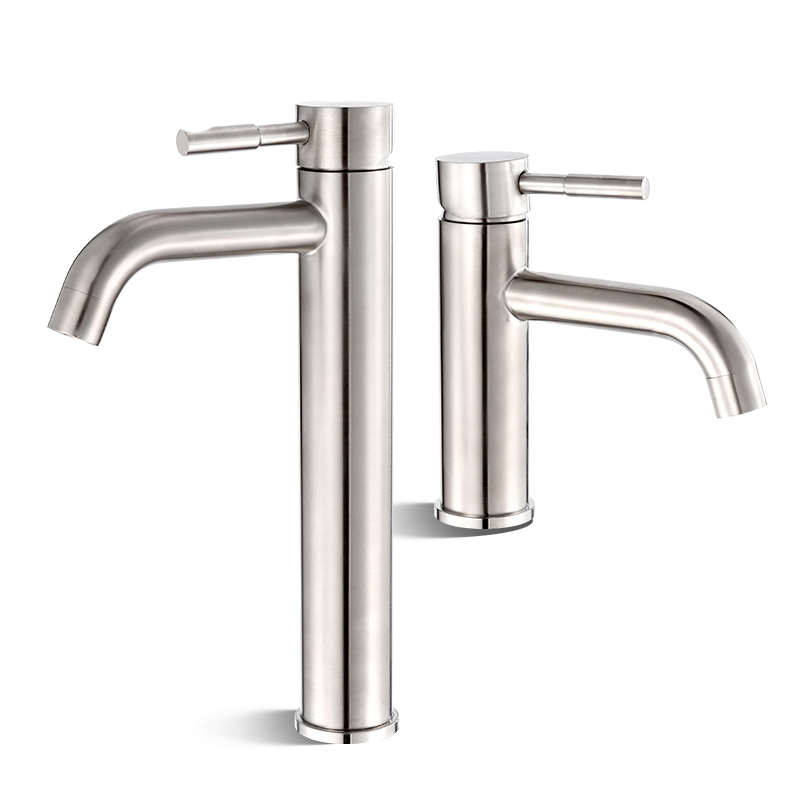 304 stainless steel water tap increase in height Single cold basin household TOILET wash hands Wash basin Cold and hot Basin Faucet