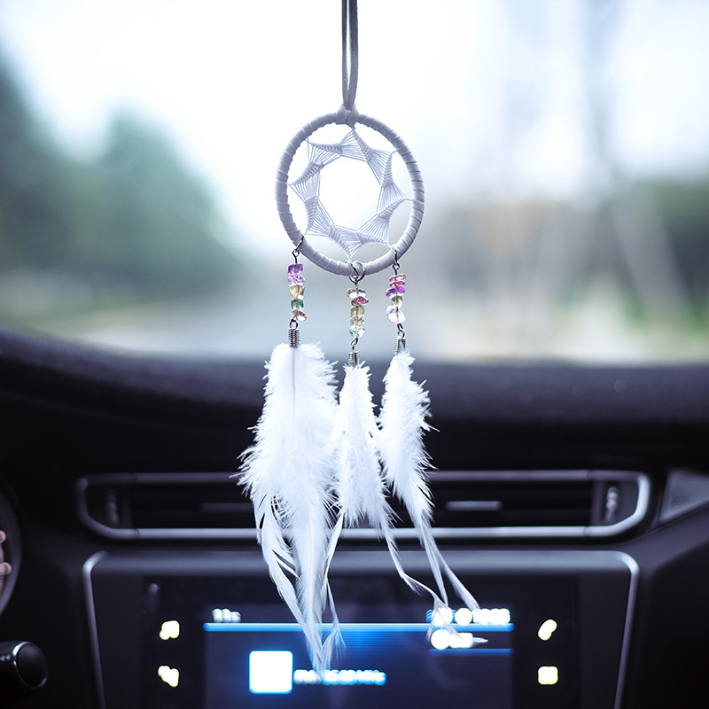 Buy Dream Catcher Feather Diy Handmade Wind Chime Car Rearview