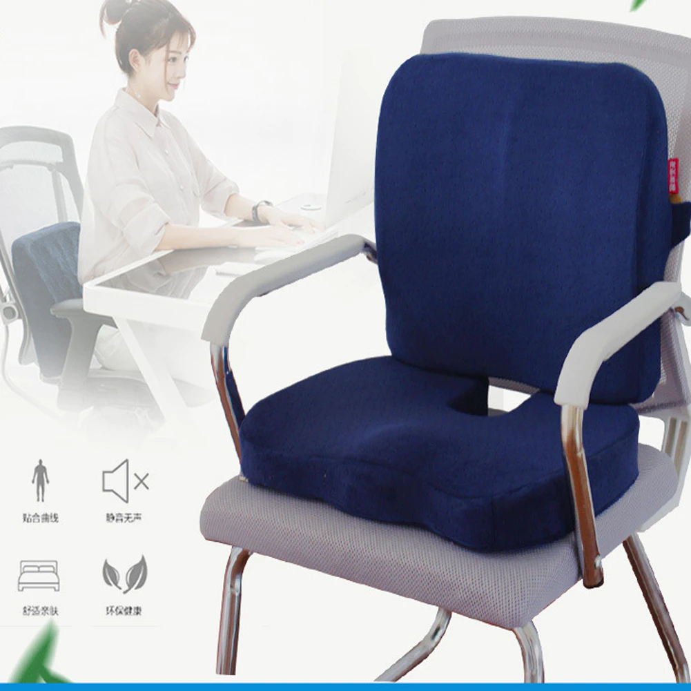 Buy Memory Foam Car Back Cushion With Seat Cushion Massage Waist