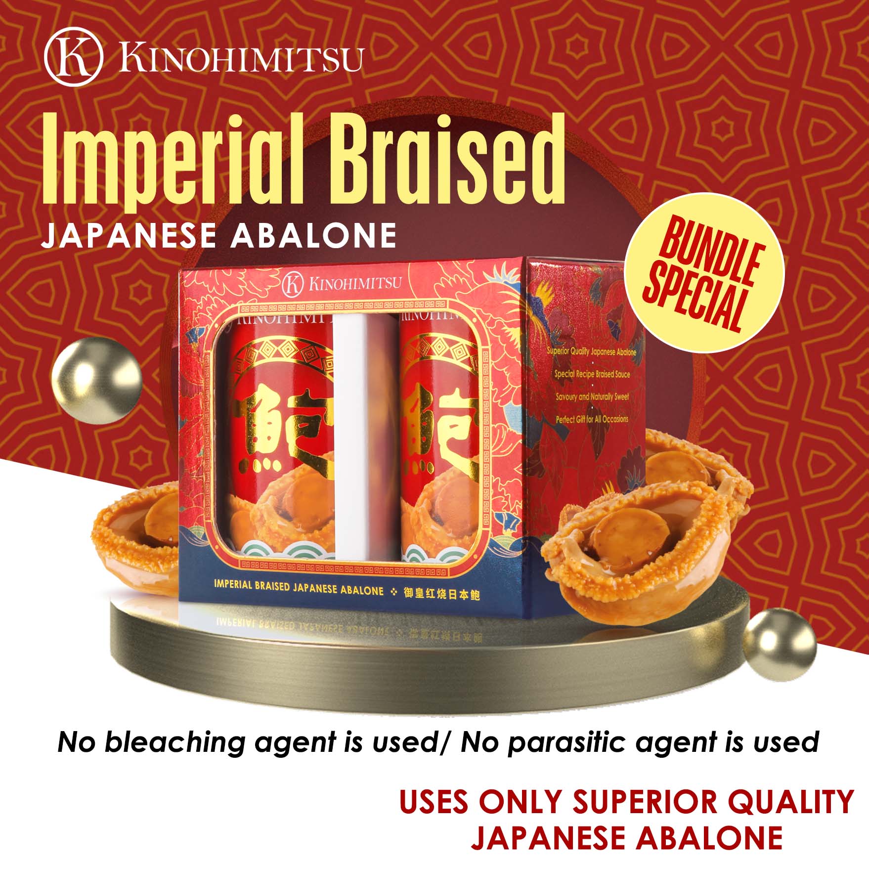 Buy [Bundle of 2] Kinohimitsu Imperial Braised Japanese Abalone 425g