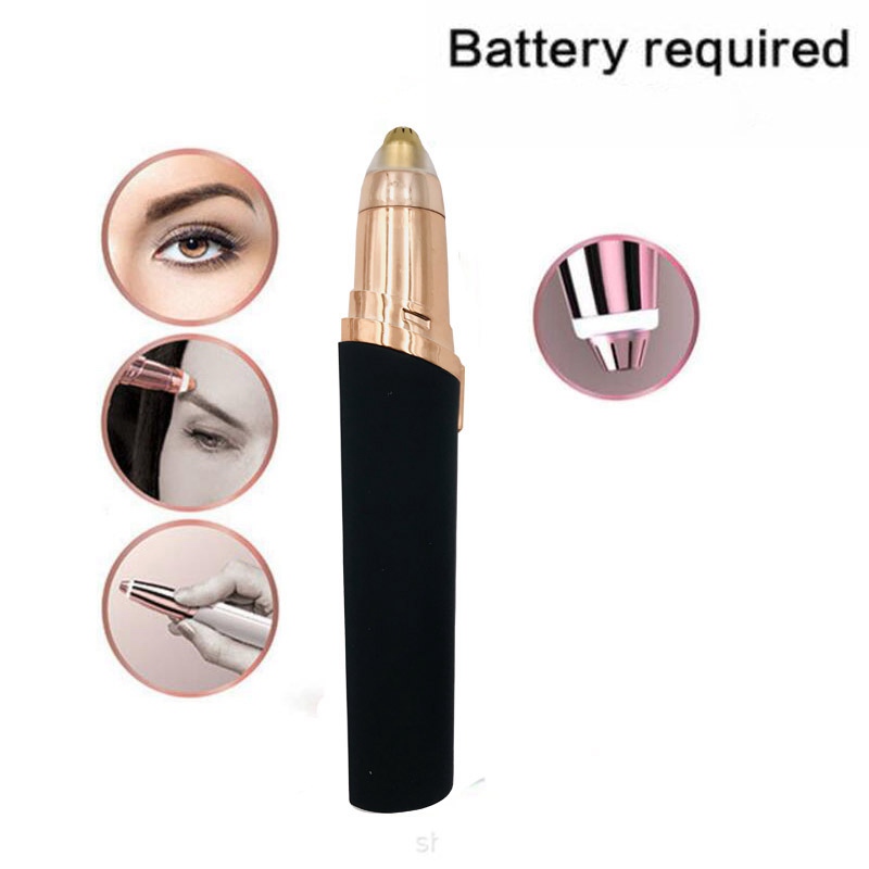 Buy Mini Electric Eyebrow Epilator Lipstick Eyebrow Trimmer Laser Hair Removal Pen Women Facial