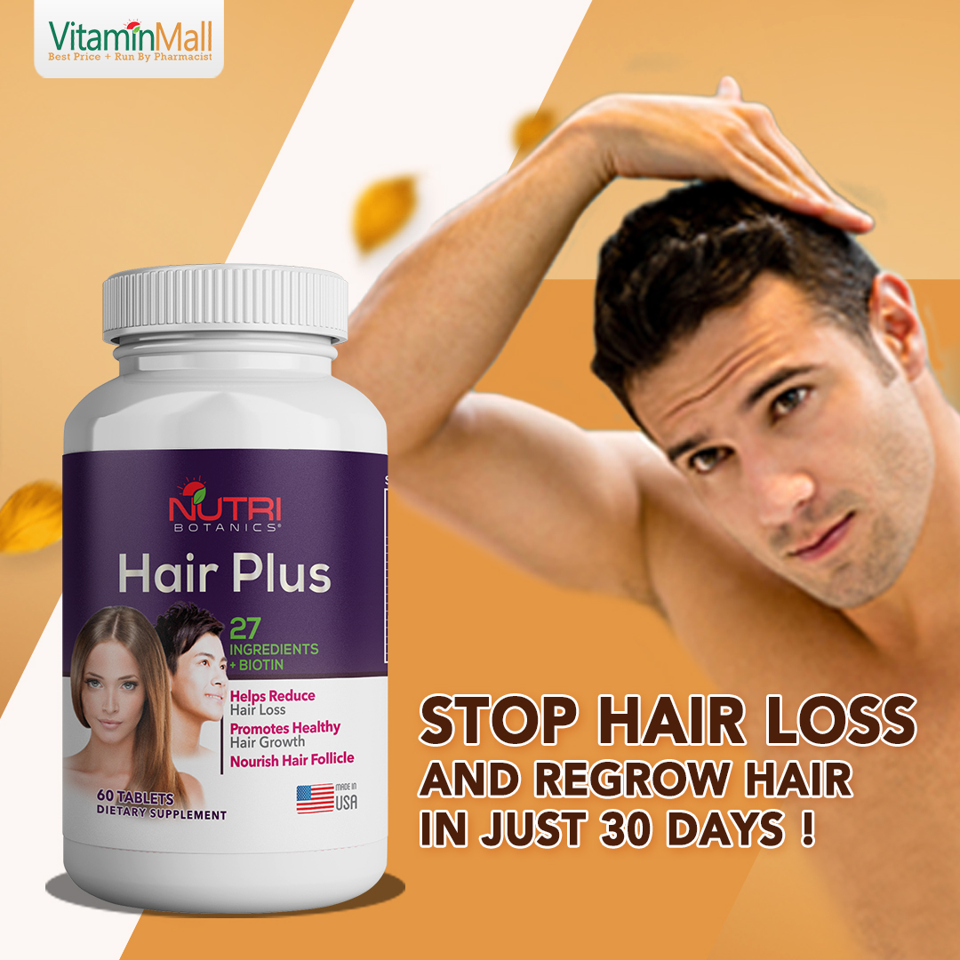 Buy Nutri Botanics Hair Plus 60 Tablets Stop Hair Loss In 14 Days 