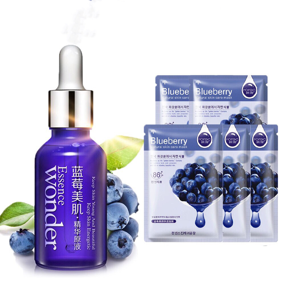 Buy BIOAQUA Blueberry Extract Wonder Essence ＋5Blueberry Mask on ezbuy SG