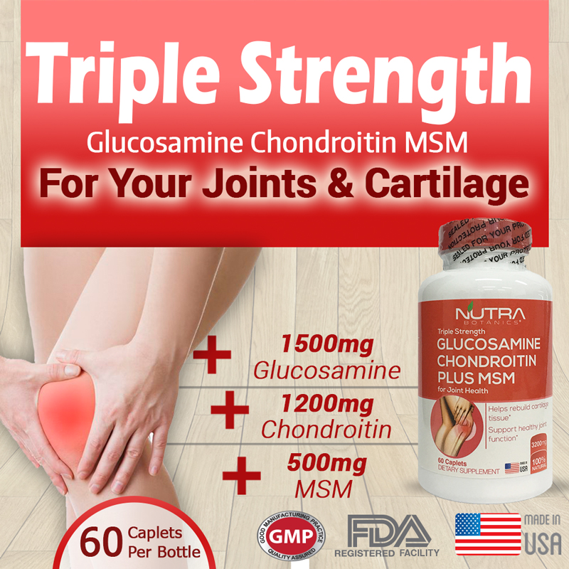 Buy Nutra Botanics Triple Strength Glucosamine Chondroitin MSM 60