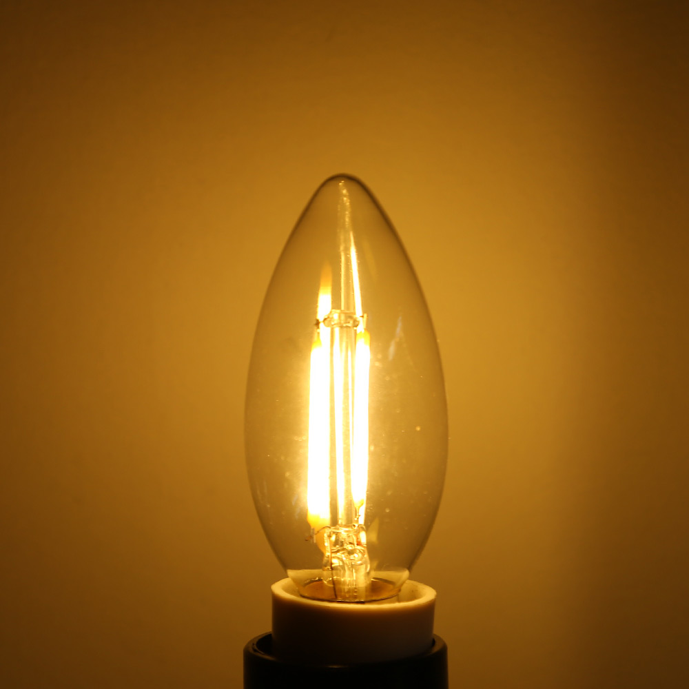 Buy BRELONG 2W E14 4COB LED Filament Bulbs C35 LED Candle Lights White ...