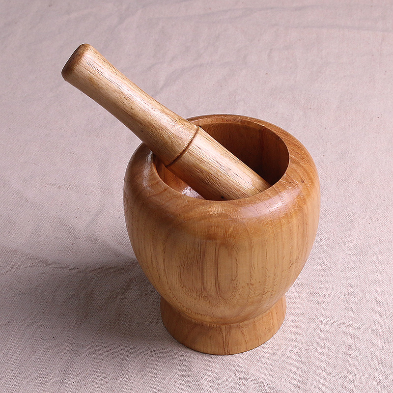 Buy Kitchen gadgets bowl head wooden garlic press wooden grinder mash