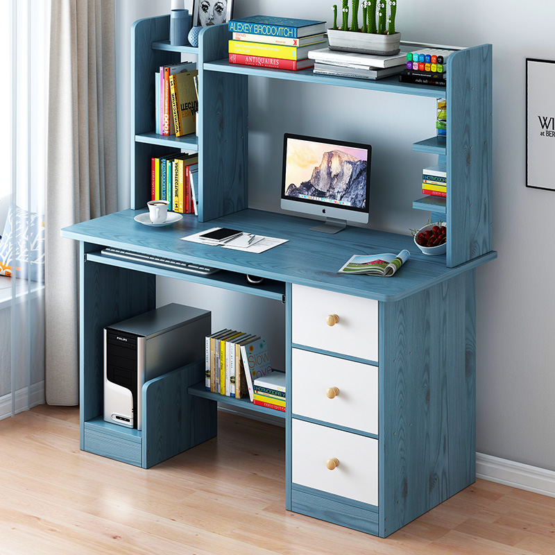 Buy Computer Desk Desk Desk Bookshelf Combination Integrated