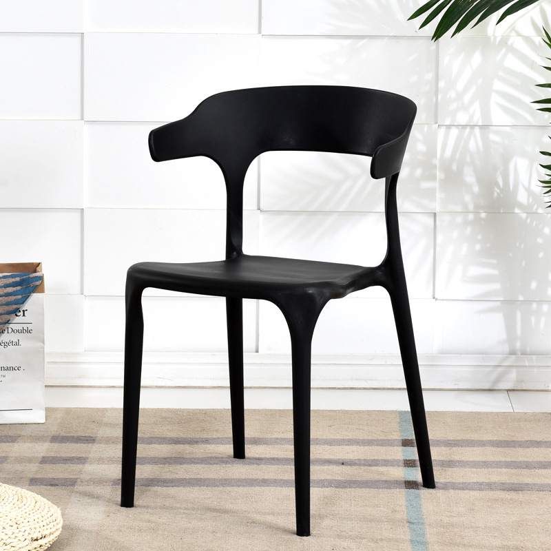 Buy 2pcs fashion Imms horn chair Nordic modern plastic chair creative