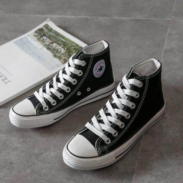 Buy Converse with hip-hop street shoot casual black and white canvas ...