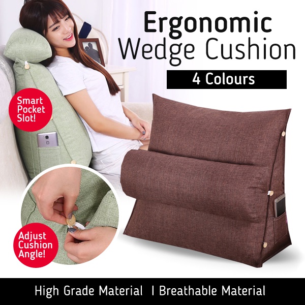 Buy (Local Seller) Ergonomic Wedge Cushion /Sofa Cushion Bolster Pillow ...