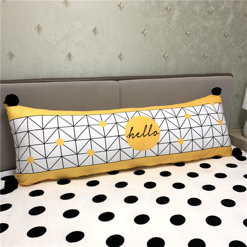 Buy Ins Nordic minimalist cotton bed head cushion long by pillow bed