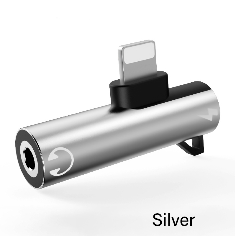 Buy For Lightning To 3.5mm Jack Adapter 2 in 1 Headphone Audio Music