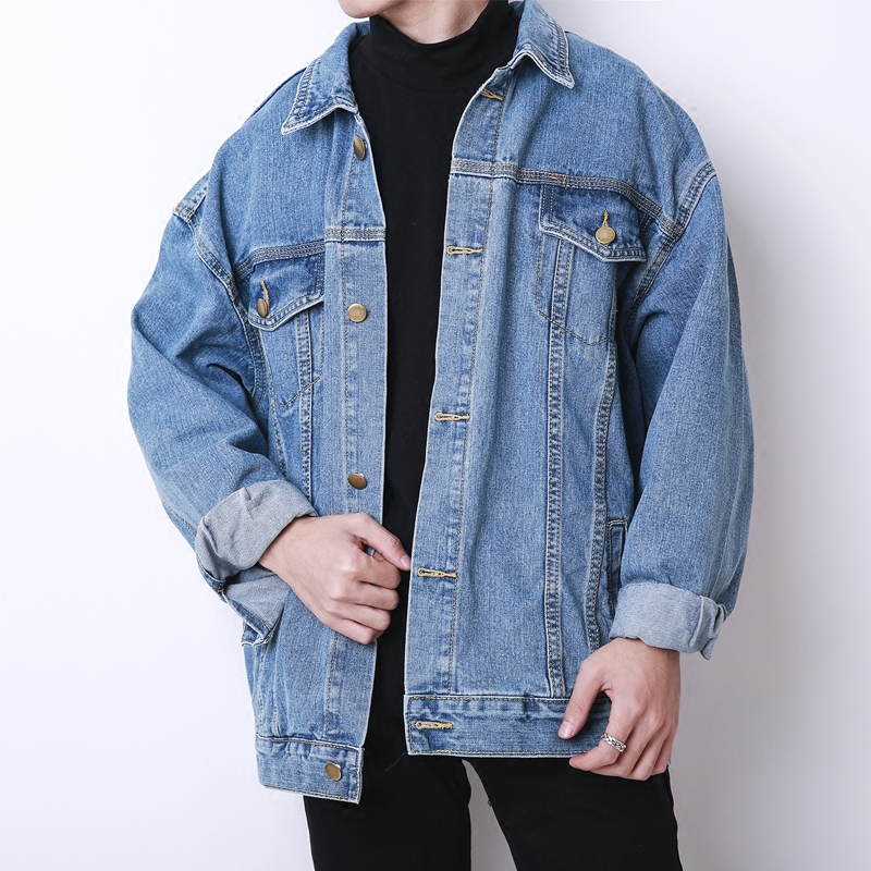 Oversize denim hotsell jacket mens