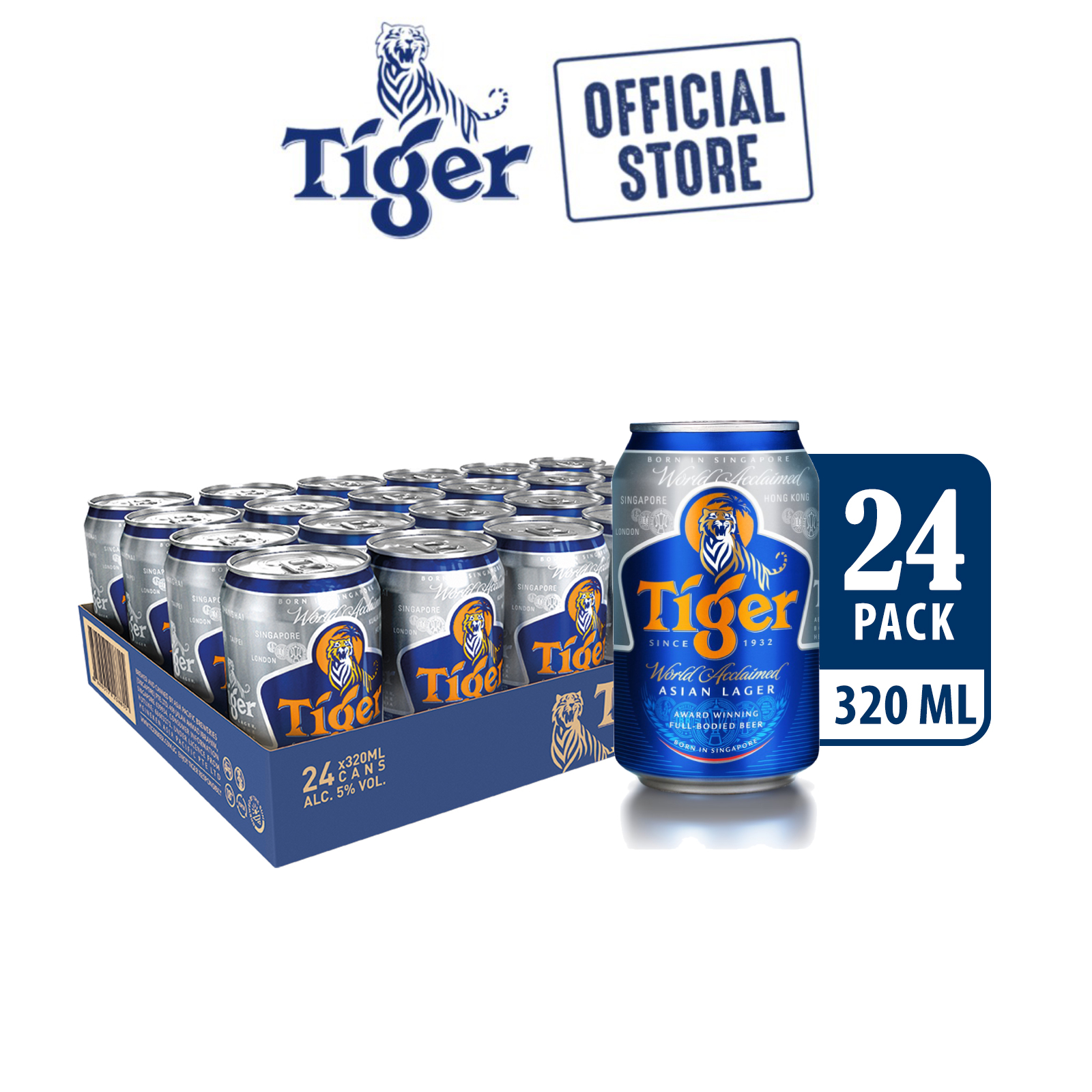 Buy Tiger Beer 320ml x 24 Cans on ezbuy SG