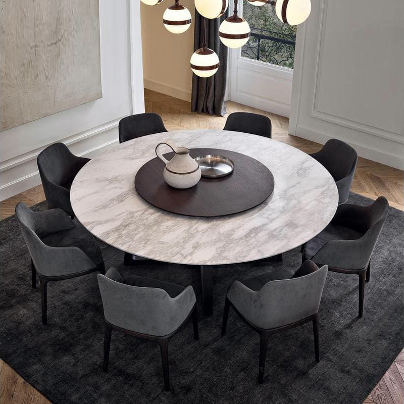round modern dining table for 6 Round modern dining table base