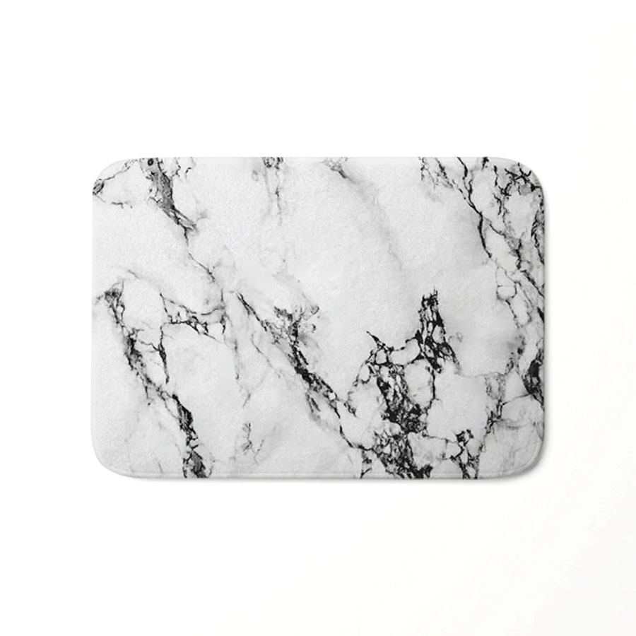 Buy 40x60cm Nordic Elegant Marble Printed Floor Mats Bedroom