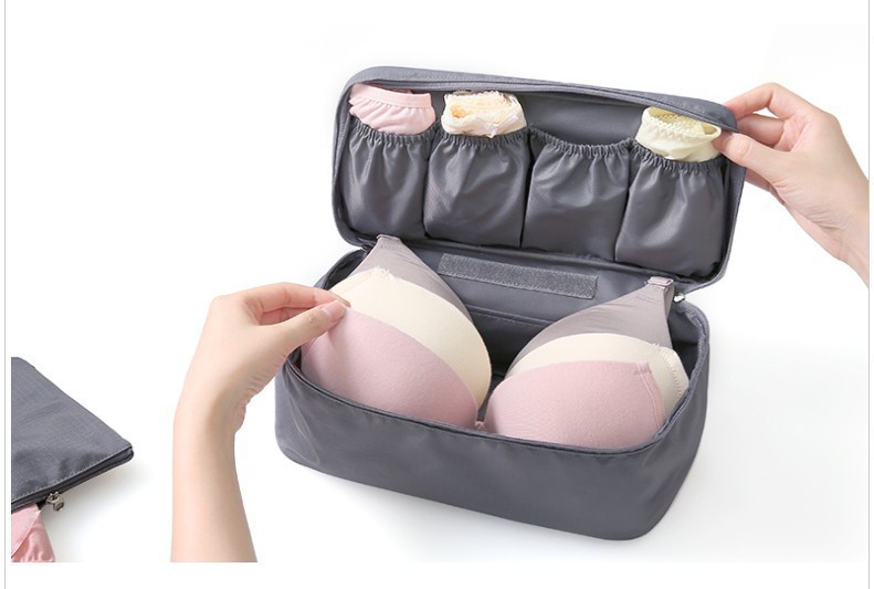 Everbuy Lingerie Pouch Travel Organizer Bra Underwear Makeup Bag Luggage  Storage Case