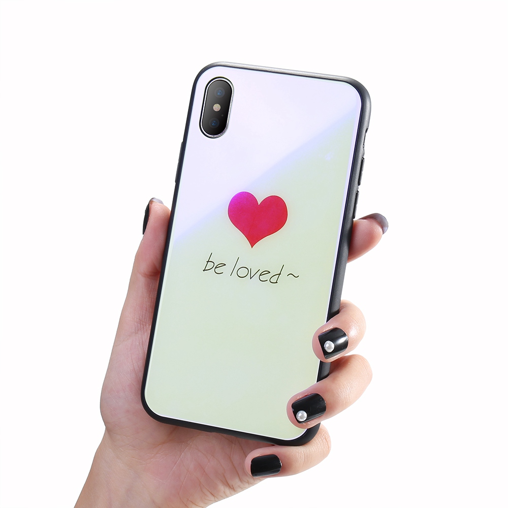 Buy Kisscase Love Heart Couples Tempered Glass Case For Iphone X 10 Blue Light Full Coverage Hd 0029