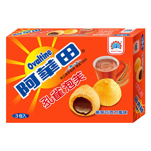 Buy Direct From Taiwan Ipeacock 孔雀 Ovaltine Puff 阿华田泡芙 165g 盒 On Ezbuy Sg