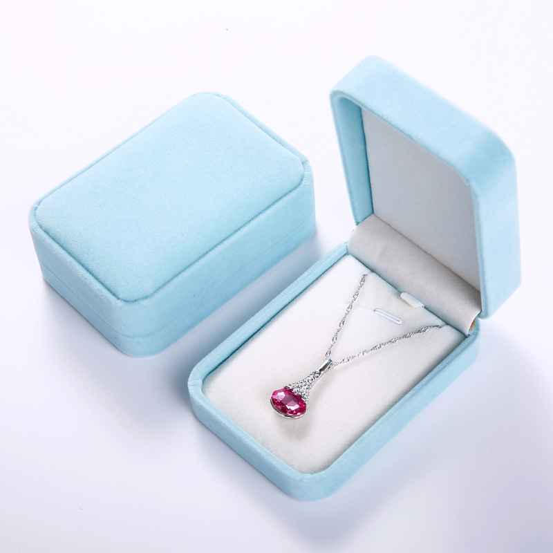 Buy Highgrade jewelry box velvet jewelry packaging box pink necklace