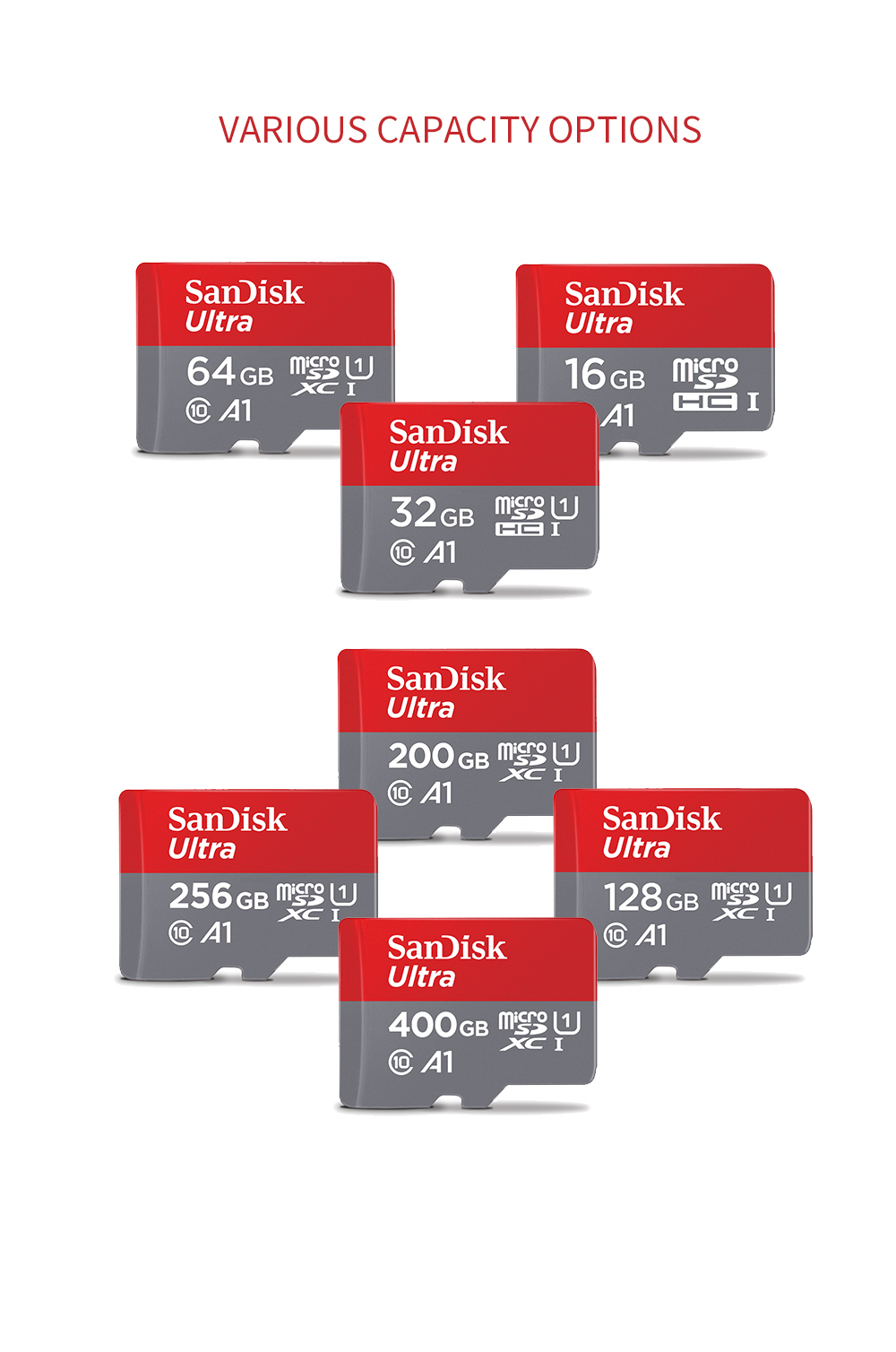 Buy SanDisk Memory Card A1 256GB 200GB 128GB 64GB U3 98MB/S Micro sd