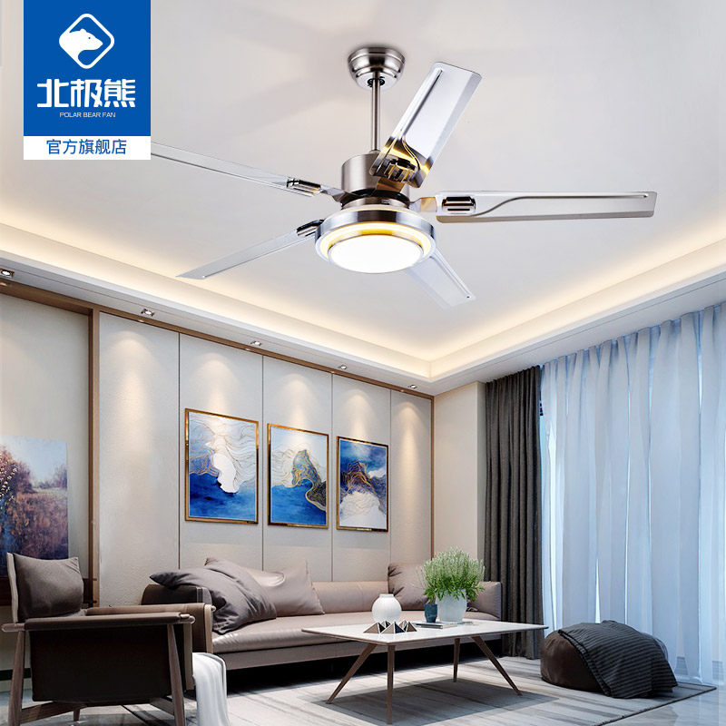 Buy Five Leaf Ceiling Fan Big Wind Chandelier Stainless Steel Home