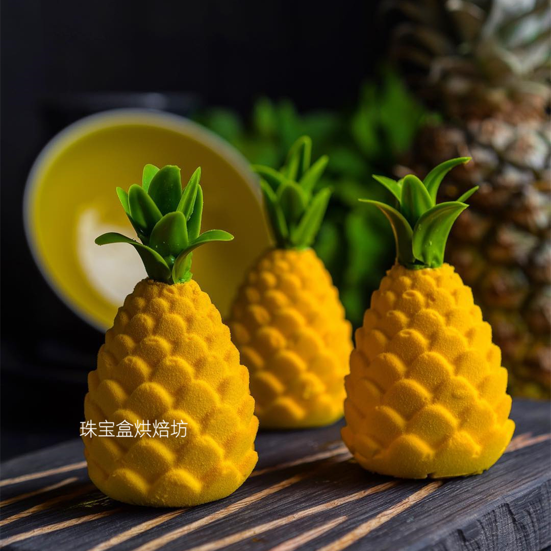 Buy 8 Pineapple cone Mousse silicone mould christmas Silicone mold cake ...