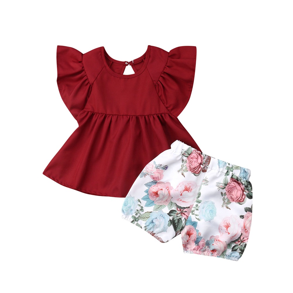 Buy Cute Newborn Baby Girl Summer Outfit Set Clothes Princess Dress ...