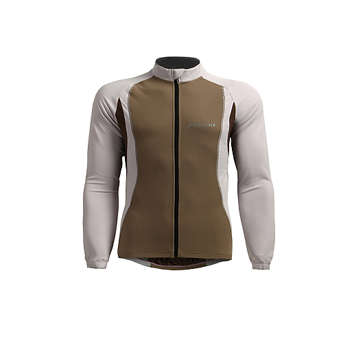 Buy Jaggad Men's Long Sleeve Cycling Jersey Silver Khaki Solid Color
