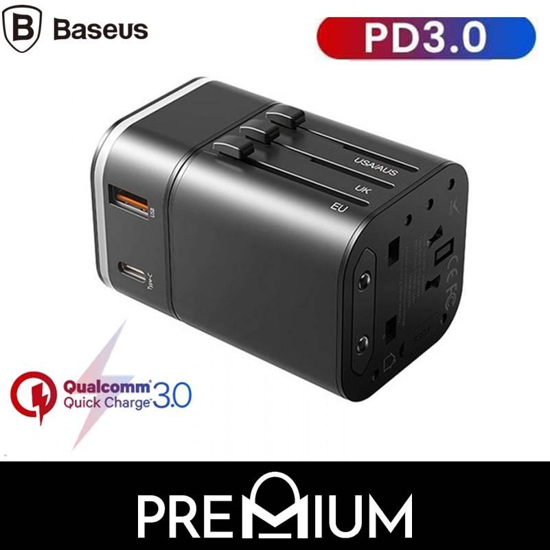 Buy BASEUS PD QC3.0 Fast Charging USB C + USB Port For UK EU AU US