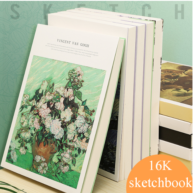 Buy 16K Sketchbook Thick Sketch Book Creative Blank Paper Painting Hand