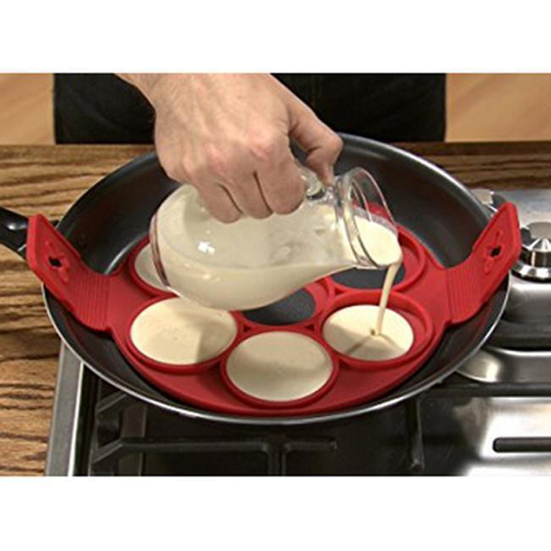 Buy 7 Holes Pancake Silicon Mold Non Stick Flippin Pancake Maker