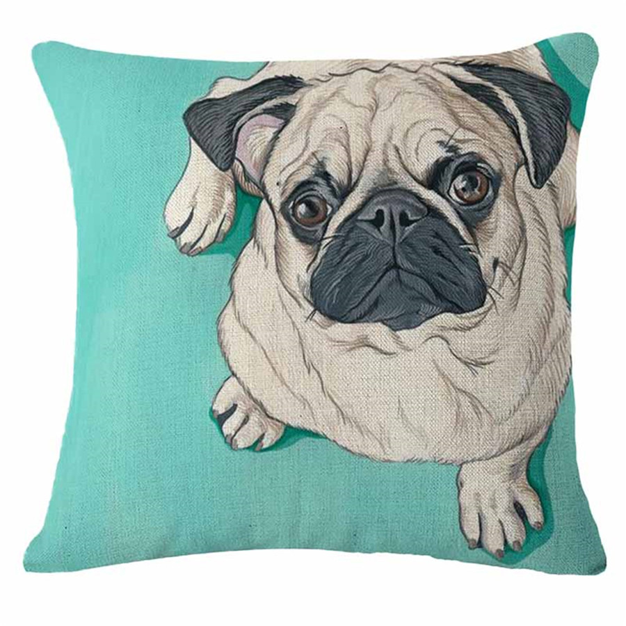Buy Dog Print Pillowcase Animal Pillow Case Waist Throw Cushion Cover