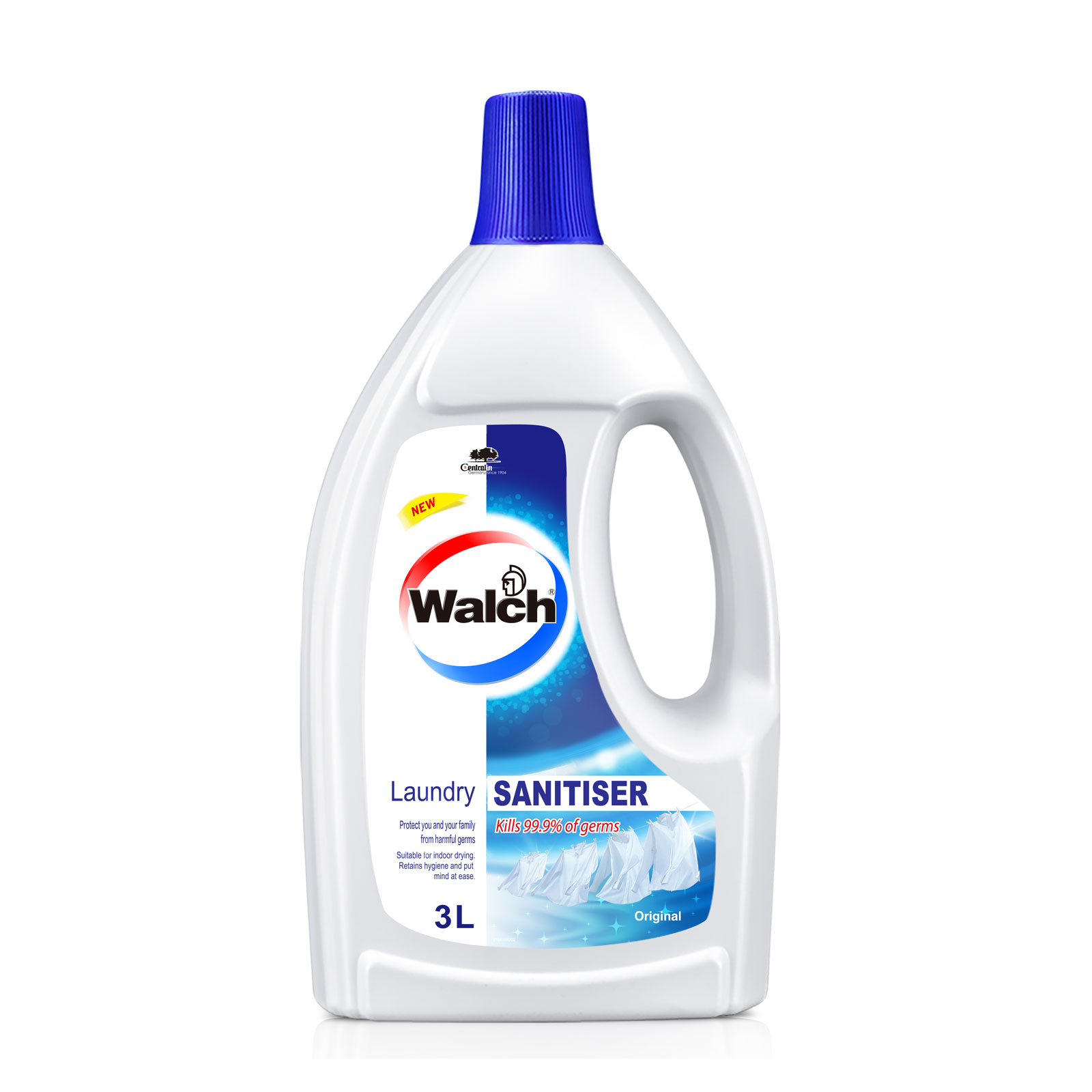 Buy Walch Laundry Sanitiser 3000ml x 1 Bottle Kills 99.9 Germs on