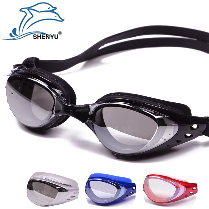 Buy Electroplated flat light goggles large frame waterproof anti fog