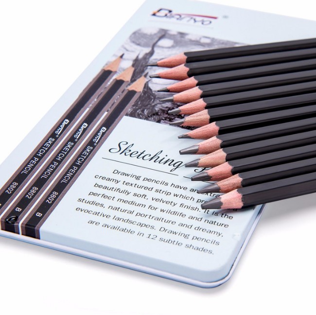 Buy IKER 12Pcs/set Sketch and Drawing Pencil Set H 3H 2H HB B 2B 3B 4B