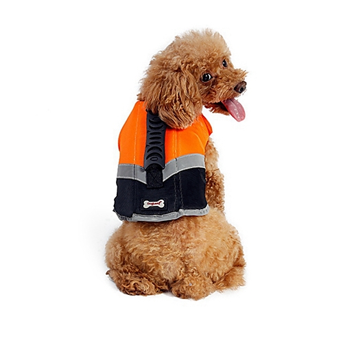 Buy Dogs Cats Life Vest Dog Clothes Solid Colored Orange Green Terylene