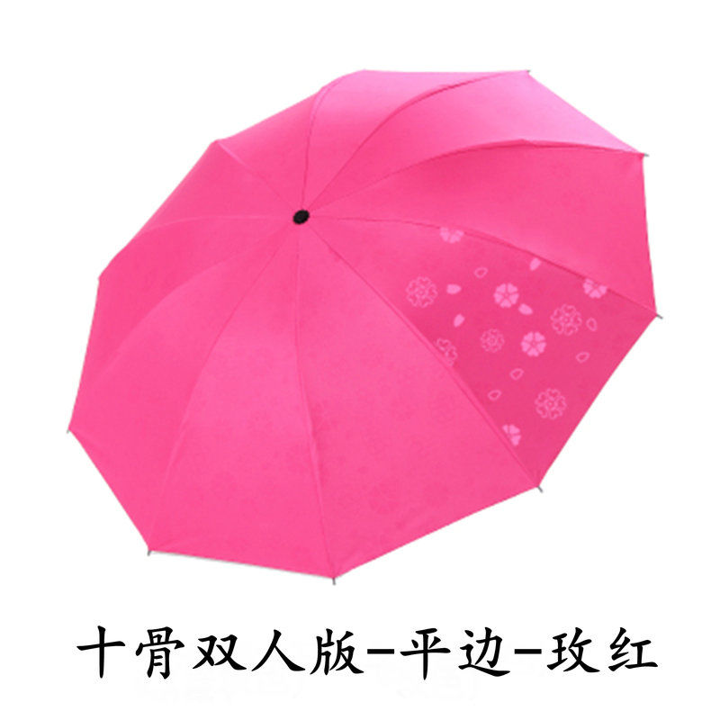 Buy Solar umbrella Black glue sunshade female student three fold